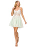 Bliss 3D Flower Sheer Corset Top Tulle Party Dress for Women with Open Spaghetti Back, Sizes XS-3XL - SophiasStyle.com